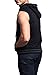 VICTORIOUS Men's Lightweight Athletic Casual Sleeveless Contrast Zipper Hoodie TH890 -Black/Charcoal - 3X-Large - HH1B