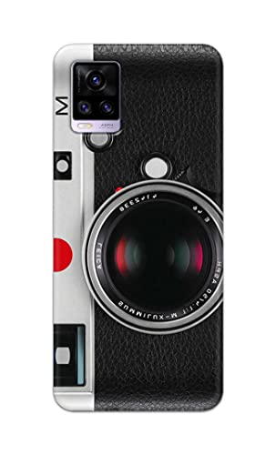 Image of Printed Hard Back Cover Case for Vivo V20 | Vivo V20 2021 Back Cover (Vintage Camera) -1302