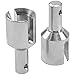 2Pcs Vgoohobby Steel Front/Rear Differential Output Cup Drive Cup # 9586 Compatible with Traxxas 1/8 Sledge 4WD 95076-4 Monster Truck Upgarde Parts (Silver)