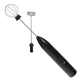 VERDANVERSE 電動ハンドミキサー 小型泡立て器 種ビーターヘッド付き 充電式 卵液攪拌 粉混ぜ ジャム撹拌対応 キッチン調理器具 家用調理補助ツ