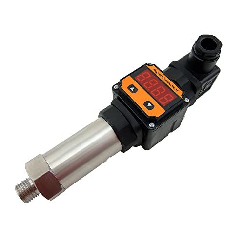 CIXIFM Pressure Transmitter 0-15 PSI 4-20ma Oil Pressure Sensor General Purpose Pressure Transmitters 1/4 NPT Connection Liquid Gas Fuel Pressure Sensor Accuracy 0.25% (Range:0~0.1Mpa/0~15PSI)