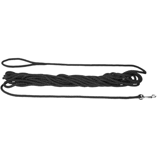 HUNTER Feldleine, Suchleine aus reißfestem Polyamidseil, Handschlaufe, für Jagd, Training und Ausbildung, 4 m, schwarz