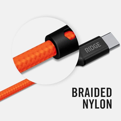 Image of Ridge 45W Charger for Power Bank, Dual USB-C Ports, Laptop-Grade Power with Complete Cable Kit Included - Basecamp Orange