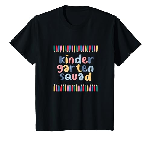 Niños Escuadrón de Kindergarten Grade Back To School Fun Happy First Day Camiseta