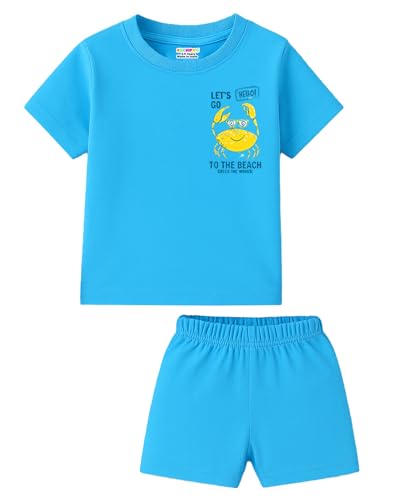 Image of Kuchipoo Boys Regular Fit Cotton T-Shirts and Shorts Set