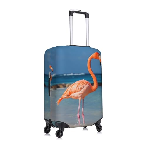 Travel Luggage Cover Fashion Suitcase Protector Beach Flamingo Spandex Baggage Covers Washable Suitcase Covers Anti-Scratch Luggage Cover Protectors Fits 18-32 Inch Suitcases Large2