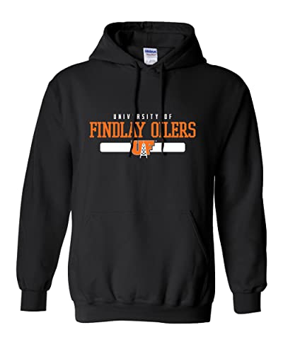 CreateMyTee | Univ of Findlay Oilers Stacked Two Color Hooded Sweatshirt