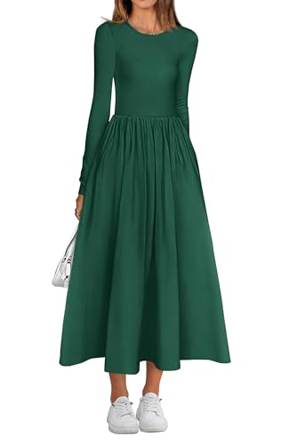BTFBM Casual Long Sleeve Dresses Spring Dresses 2025 Wedding Guest Dress Midi Dress Flowy Bohemian Long Dress