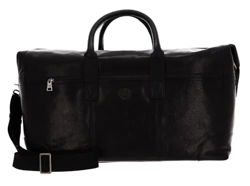 Sac de voyage SADDLER Metz en cuir noir : le grand sac week-end à bandoulière