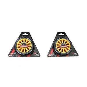 Bestial Wolf Pilot XX2 Pack de deux roues d’origine Diamètre 100 mm pour scooter Freestyle (Jaune)