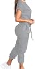 Conjunto Deportivo para Mujer PINSV de 2 Piezas con Top de Manga Corta y Pantalones Jogger con Bolsillos 8