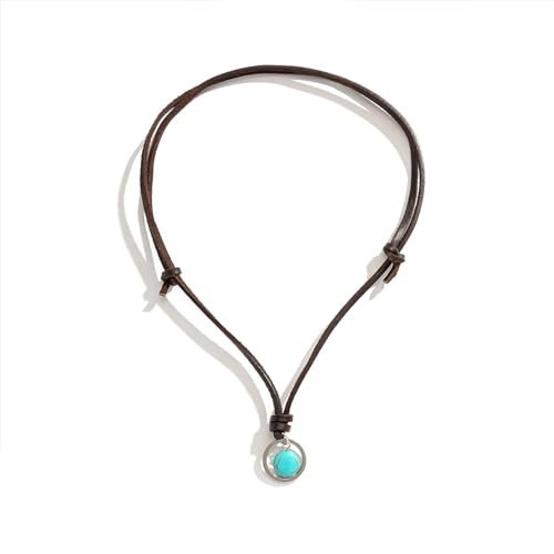 Harry and Henry Boho Layered Necklace for Women Boho Velvet Choker Necklace Turquoise Necklace for Girls Leather Choker Necklace Beaded Choker Necklace Christmas Jewelry Gift for Her, Aolly, No