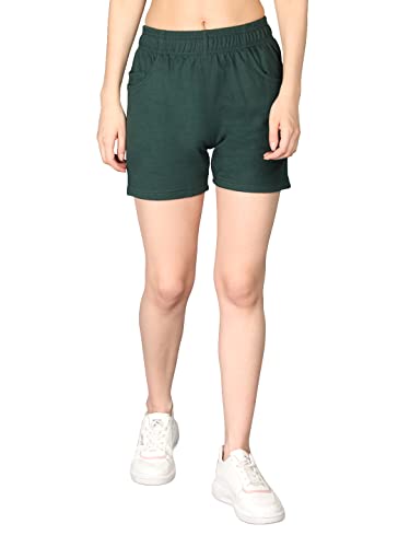 Image of CHKOKKO Women's Regular Cotton Regular Fit Plain Shorts for Women