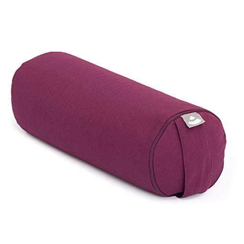 Mini Bolster Eco Almofada Cilíndrica Rolinho Yoga 38cm x Ø 14cm | 1.6kg (Ameixa)
