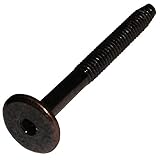 1/4' - 20 TPI x 60mm (Approximately 2-3/8' / 2.36') Hex Drive Button 17mm Diameter Head Furniture Bolts Dark Bronze Finish (6 Pieces)
