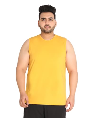 Image of CHKOKKO Men Cotton Regular Fit Tank Tops Sleeveless T-Shirt Gym Wear Vest Solid Stylish Round Neck Running Sando For Sports Workout Fitness & Casual Or Beach Wear