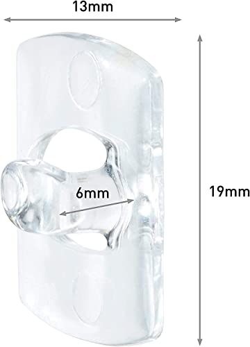 Command Dekorations-Clips, Transparent, Vorteilspack mit 40 Minihaken und 48 Kleinen Klebestreifen - Dekorieren ohne Löcher und Bohren – Ansicht 2
