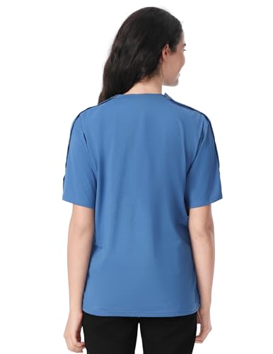 Image of Magnetic Buttons Post Shoulder Surgery Recovery Shirt for Men V-Neck Tear Away Adaptive Chemo Port Clothing for Women