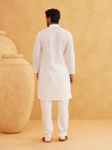 Sojanya (Since 1958 Motifs Embroidered Thread Work Pure Cotton Straight Only Kurta4