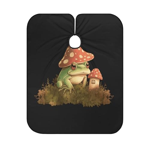 Capa para Corte de Pelo con Diseño Mushroom House y Rana miniatura 6
