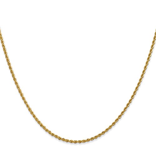 Shirin Diamond Center 14k 1.50mm Regular Rope Chain 22 Inches