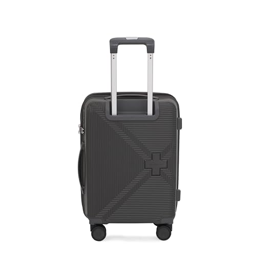 Image of SWISS MILITARY Maze 28-Inch Hard Top Peach Luggage Trolley Bag Durable Polypropylene Body TSA Lock Body-Coloured 360 Degree Rotating 8 Wheels Lightweight Stylish Travel Suitcase