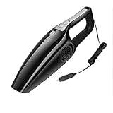 QISHENG-5 in 1 Wet/Dry Handheld Corded Car Vacuum Cleaner, 12V DC with Set of Cleaning...