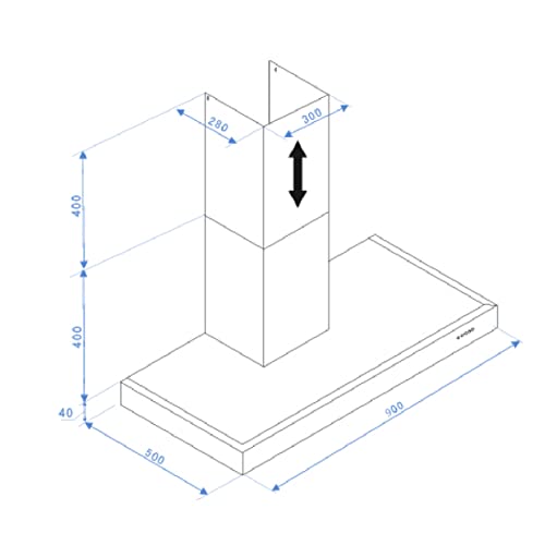 Orbegozo-DS-56190-B-IN-Campana-extractora-decorativa-90-cm-acero-inoxidable-extraccion-630-m3h-chimenea-ajustable-3-niveles-de-potencia-190-W