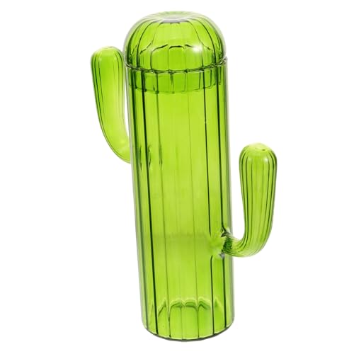 Frcolor 大容量食品保存容器 ガラスジャー 緑色サボテン形状 ドライフード収納 茶葉 コーヒー豆 キャンディ用密閉瓶 家用多機能ストレージ