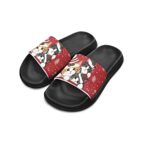 Image of Unisex Slides for Girls Boys Comfortable Slippers Slides Non-slip Shower Shoes House Fashion Thick for Indoor & Outdoor Gifts