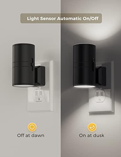 Image of L LOHAS LED Night Light, Bright Night Light, Night Lights Plug into Wall, 5000K Daylight White, Dimmable Nightlights with Light Sensor, Decorative Nightlight for Hallway Bathroom Kitchen, 4 Pack