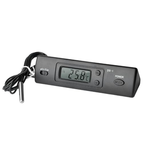 Ohsilv -1 Thermomètre de Voiture Écran LCD C/F Horloge Capteur de Température Contrôleur Intérieur Extérieur Thermostat avec Sonde