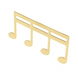 VANZACK Metall Klavier Notenklammer Verstellbar Starker Halt Musikbuch Seitenhalter für Klavier Gitarre Vielseitig Praktisches Musikinstrument Zubehör Goldfarben