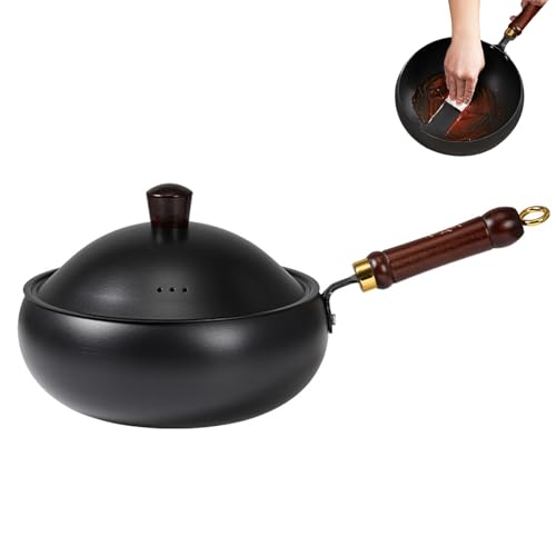Wok de hierro fundido japonés 9.5 pulgadas miniatura 1