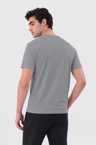 Image of Van Heusen Men's Crew Neck T-Shirt - Soft & Breathable Cotton | Regular Fit | Comfortable Everyday Casual Wear | Short Sleeves | Summer Favorite |Solid Colors | Style 60052|Available in Pack of 1 & 2
