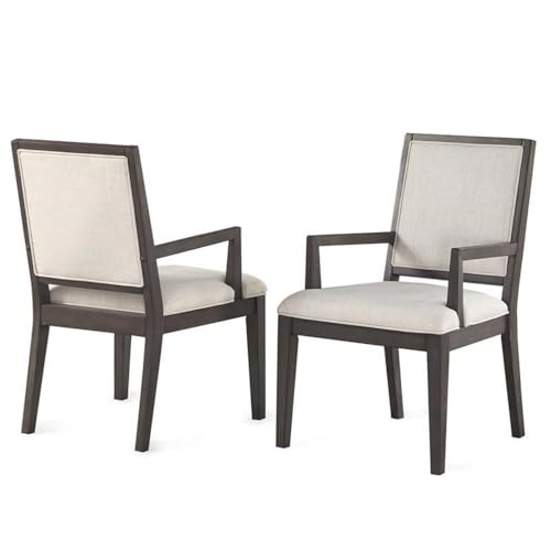 Steve Silver Mila Washed Grey Arm Chair (Set of 2)