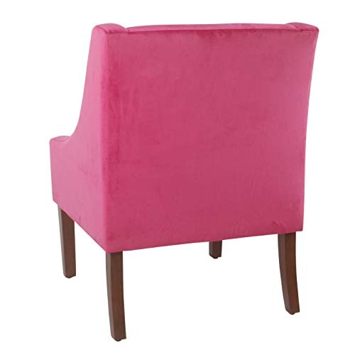 Image of HomePop Classic Swoop Arm Accent Chair - Pink
