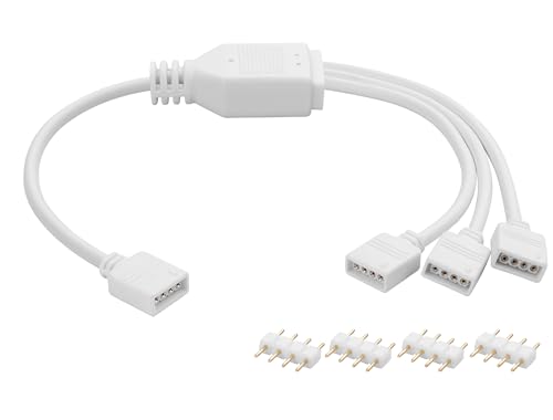 Câble répartiteur LED 4 broches triple sortie 12V femelle connecteur ruban 5050 RVB