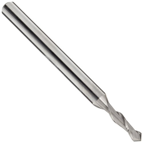 Melin Tool AMG-M-M-DP Carbide Micro Drill Mill, Metric, Uncoated (Bright) Finish, 30 Deg Point Angle, 2 Flutes, 38mm Overall Length, 1mm Cutting Diameter, 3mm Shank Diameter