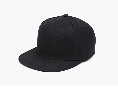 Flat Bill Visor Classic Snapback Hat Blank Adjustable Brim High Top End Trendy Color Style Plain Tone Baseball Cap