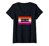 Photo Gallery donna cute trendy unique gay lesbian pride flag aesthetic maglietta con collo a v Photo Gallery donna cute trendy unique gay lesbian pride flag aesthetic maglietta con collo a v