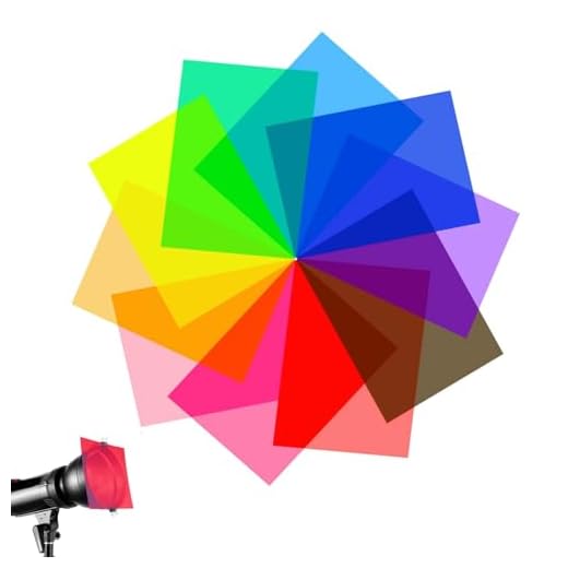 10pcs Color Correction Light Gel Filters, Transparent Color Film Plastic Sheets for LED Lighting/Studio/Video/Film/Photo/Diffuser 11.7 by 8.3 Inches, 10 Colors
