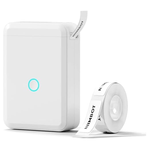 NIIMBOT Máquina de etiquetar D110 com um rolo de etiquetas, impressora térmica pequena de adesivos com etiquetas de 0,59" x 1,18" (15x30mm), conexão Bluetooth portátil