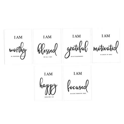 Mikinona 6stücke Teiliges Motivations-wandkunst Mit Inspirierenden Zitaten Für Büro Und Zuhause Moderne Wanddekoration Für Selbstmotivation Und Zielverwirklichung