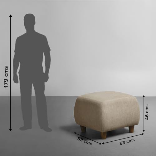 Image of Sleepyhead Yolo Designed by Duroflex - 4 Seater Sofa LHS Sectional + Ottoman |Premium Fabric, Plush 3-Layer Cushioning |Modern Buttonless Tufted & Anti-Sag Comfort |3 Years Warranty - Coco Brown