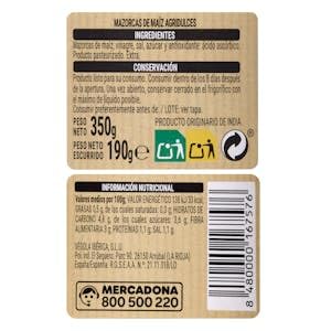 Mazorquitas de maíz agridulce Hacendado Tarro 350 g (190 g escurrido) Pack 2