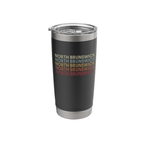 North Brunswick New Jersey North Brunswick NJ Retro Vintage Stainless Steel Insulated Tumbler -  Merch on Demand, T7Z2KQ4E6ARUSblack