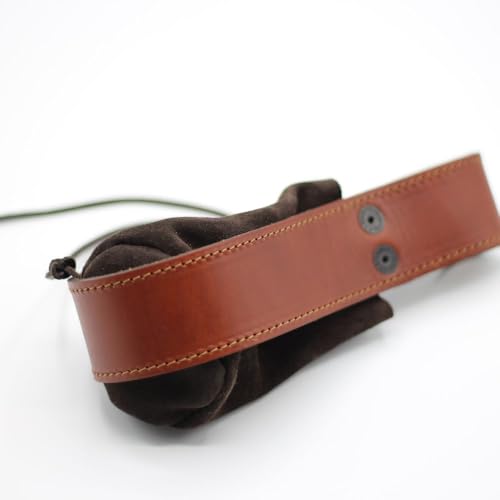 Wildfang Leckerlibeutel aus Leder, Futterbeutel für Hundetraining, Premium Hundetraining Tasche, mit Gürtelschlaufe, Braun