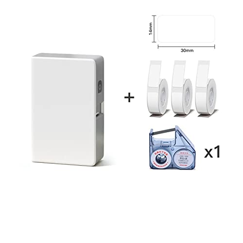 Image of Thermal Transfer Label Printer Ribbon Label Sticker Mini Protable Labeller Maker for Storage(Add 3White Label)