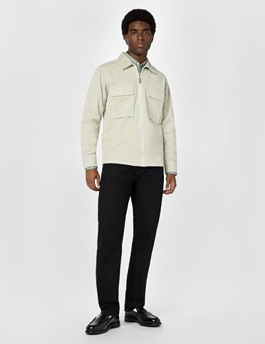 Image of BOSS Men's Twill Cargo Pocket Zip Up Overshirt